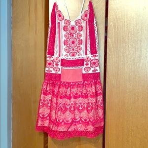 Free People red lace mini dress